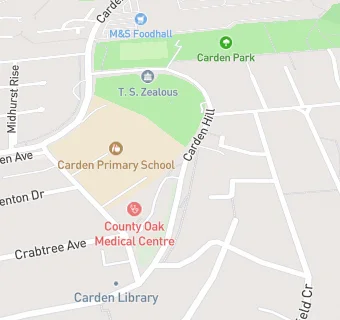 map for Carden Surgery