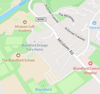 map for Blandford Grange Care Home