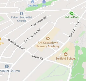 map for Castledown Primary School