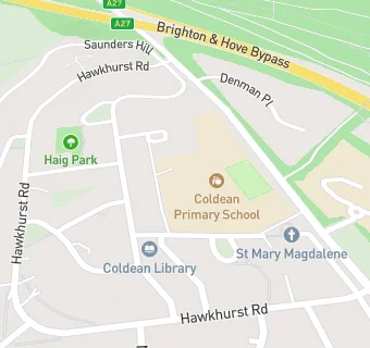 map for Coldean Primary School