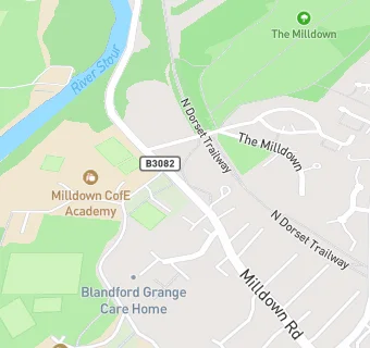 map for The Blandford School