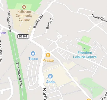 map for JFC's Fast Food (Hailsham) Ltd.