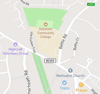 map for Hailsham Community College