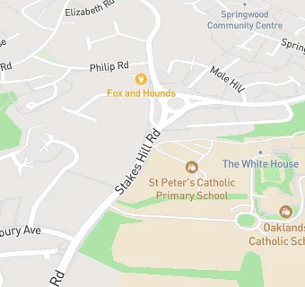 map for St Peters Catholic Primary School