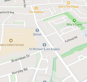 map for Saint Michael's and all Angels Church