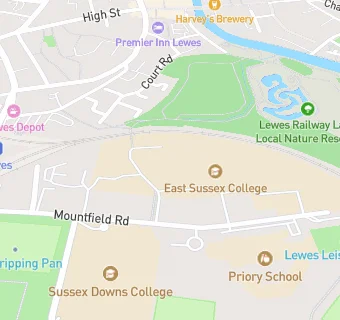 map for Lewes Tutorial Unit