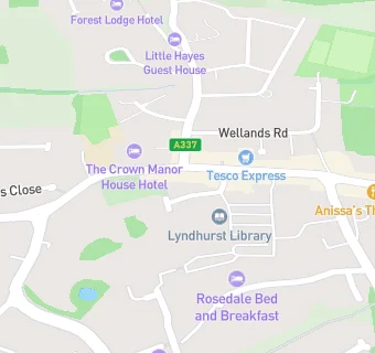 map for Lyndhurst Surgery 