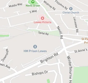 map for Hmp Lewes