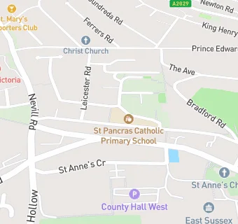 map for St Pancras Catholic Primary School