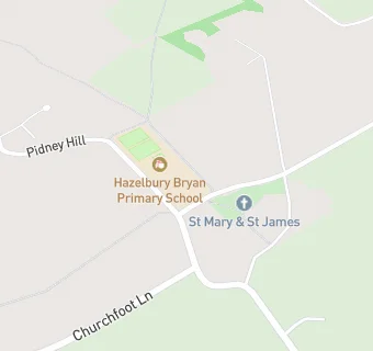 map for Hazelbury Bryan Primary School