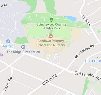 map for Sandown Primary School and Nursery