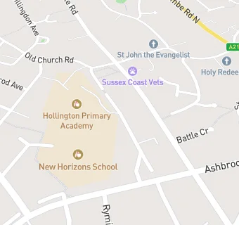 map for Hollington Academy Canteen