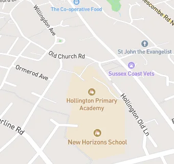 map for Hollington Primary School