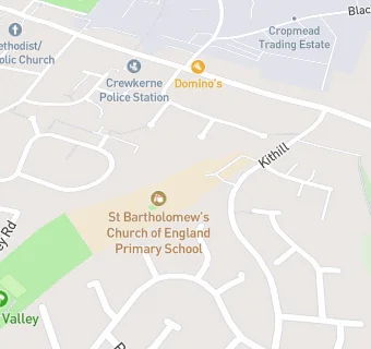 map for St Bartholomew's Church of England Primary School