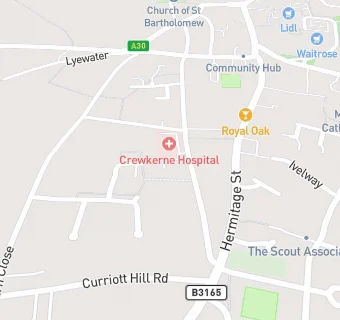 map for Crewkerne Health Centre