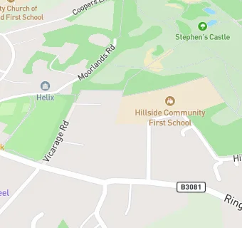 map for Hillside Community First School