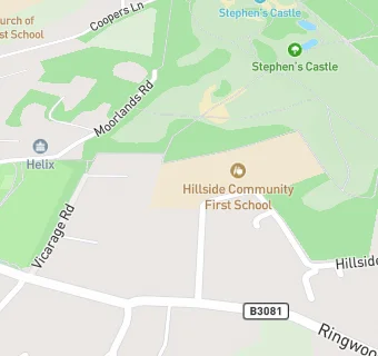 map for Hillside Community First School