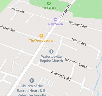 map for Waterlooville Baptist Church