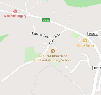 map for Ninfield Church of England Primary School