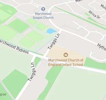 map for Marchwood Church of England Infant School