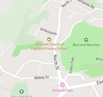 map for Ashlands Church of England Primary School