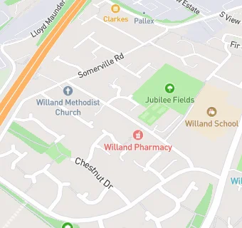 map for Willand Pharmacy