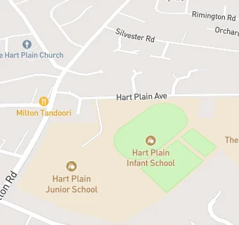 map for Hart Plain Infant School