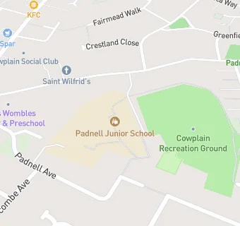 map for Padnell Junior School