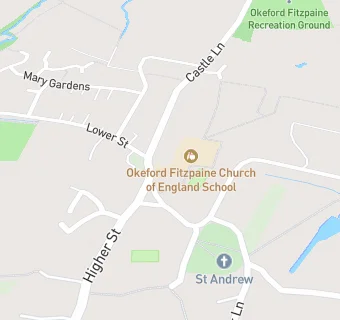 map for Okeford Fitzpaine Church of England Voluntary Aided School