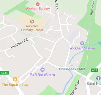 map for Wickham Surgery