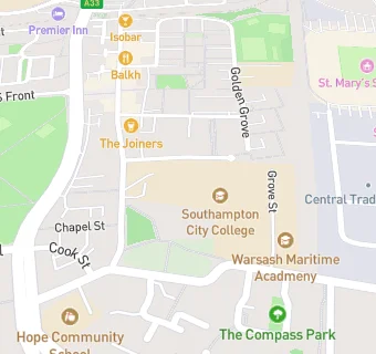 map for Southampton City College