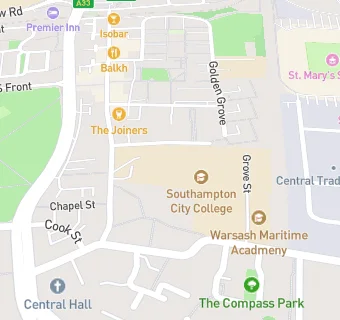 map for Refectory Southampton City College