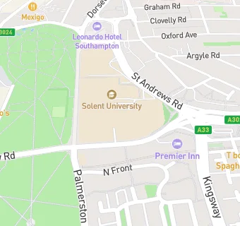 map for Solent Students Union - Catering