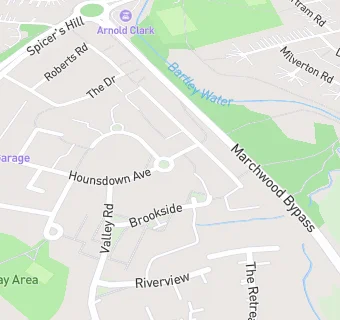 map for HOUNSDOWN COMMUNITY HALL