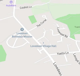 map for Lovedean Village Hall