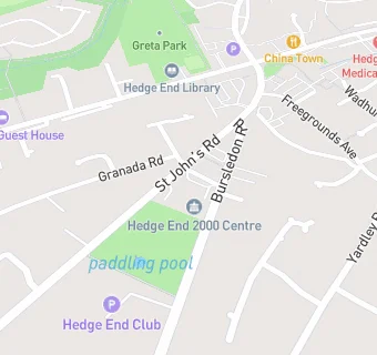 map for HEDGE END VILLAGE HALL