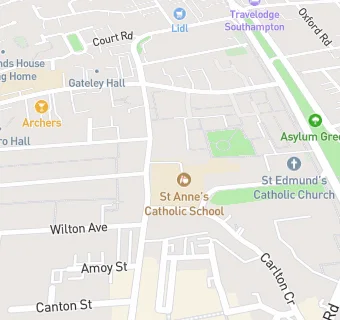 map for St. Annes Catholic School