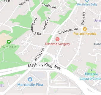 map for West End Road Surgery