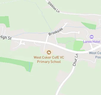 map for West Coker CofE VC Primary School