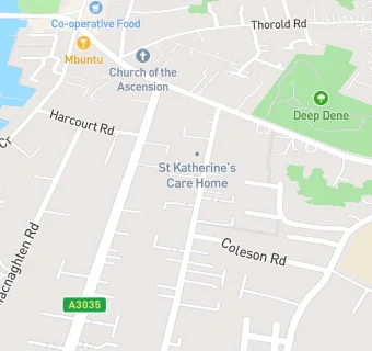 map for St Katherines Care Home