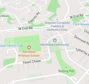 map for Harefield Community Pre-School