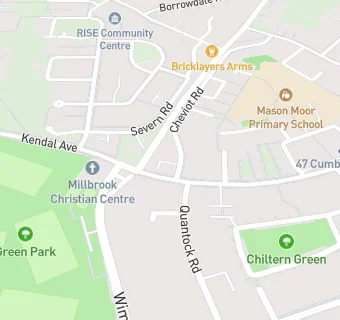 map for Cheviot Road Surgery