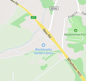 map for Blackbrooks Cafe and Garden Centre