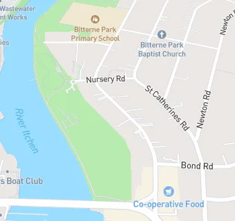 map for Bitterne Park Social Club