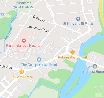 map for FORDINGBRIDGE LIBRARY COMMUNITY FRIDGE