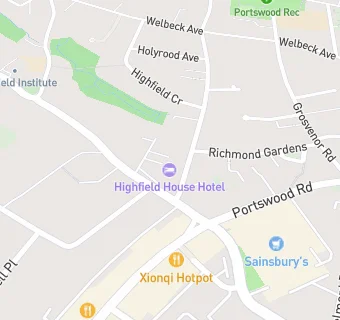 map for Highfield House Hotel