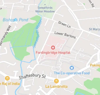 map for FORDINGBRIDGE HOSPITAL