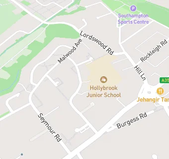 map for Hollybrook Junior School