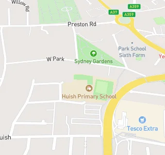 map for Huish Primary School