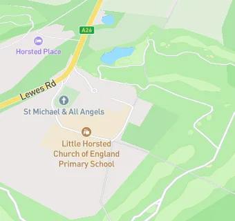 map for Little Horsted Church of England Primary School